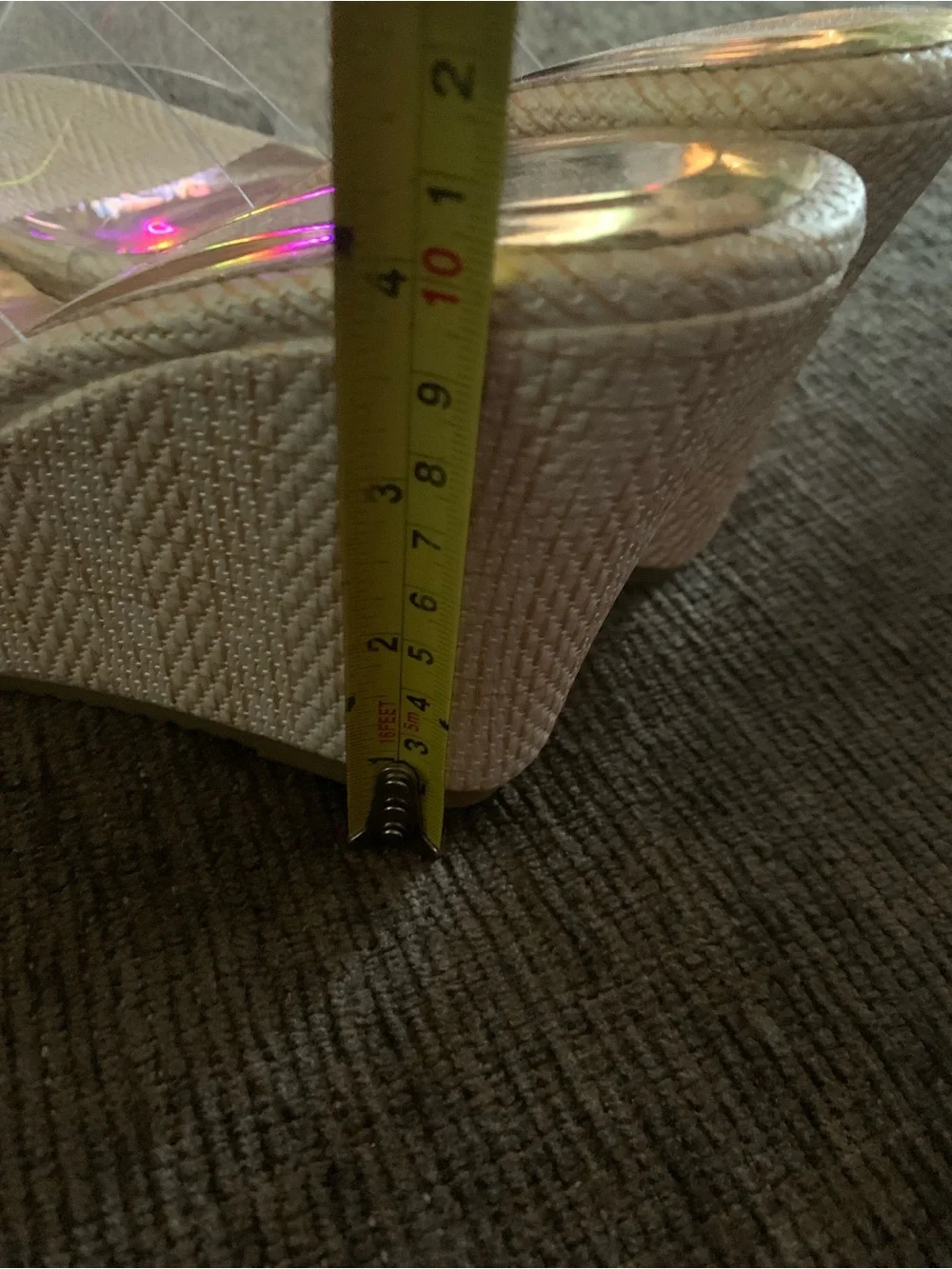 Clear Strap Wedge Sandals